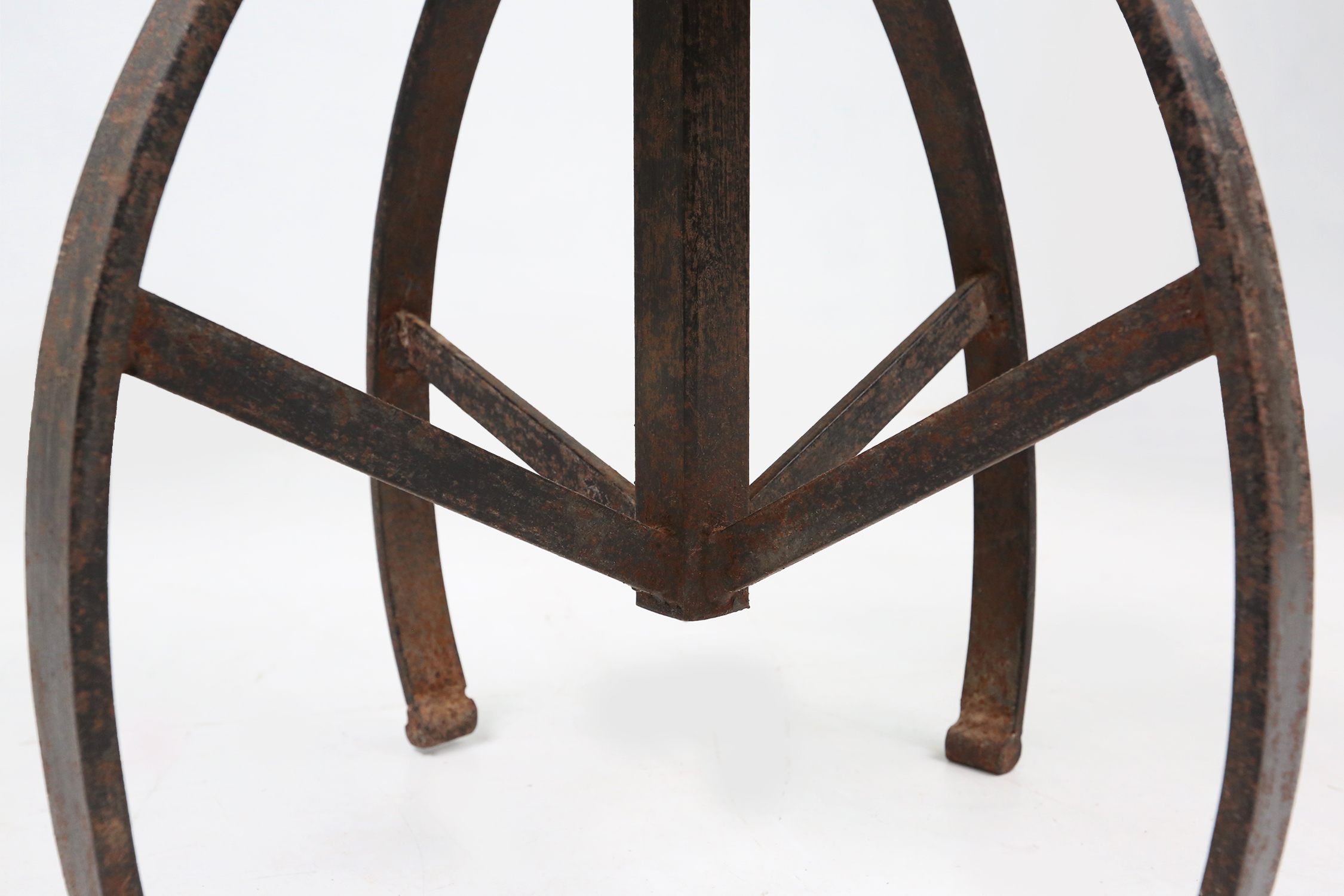 Industrial Black Metal Stools with Frame, France, 1920sthumbnail